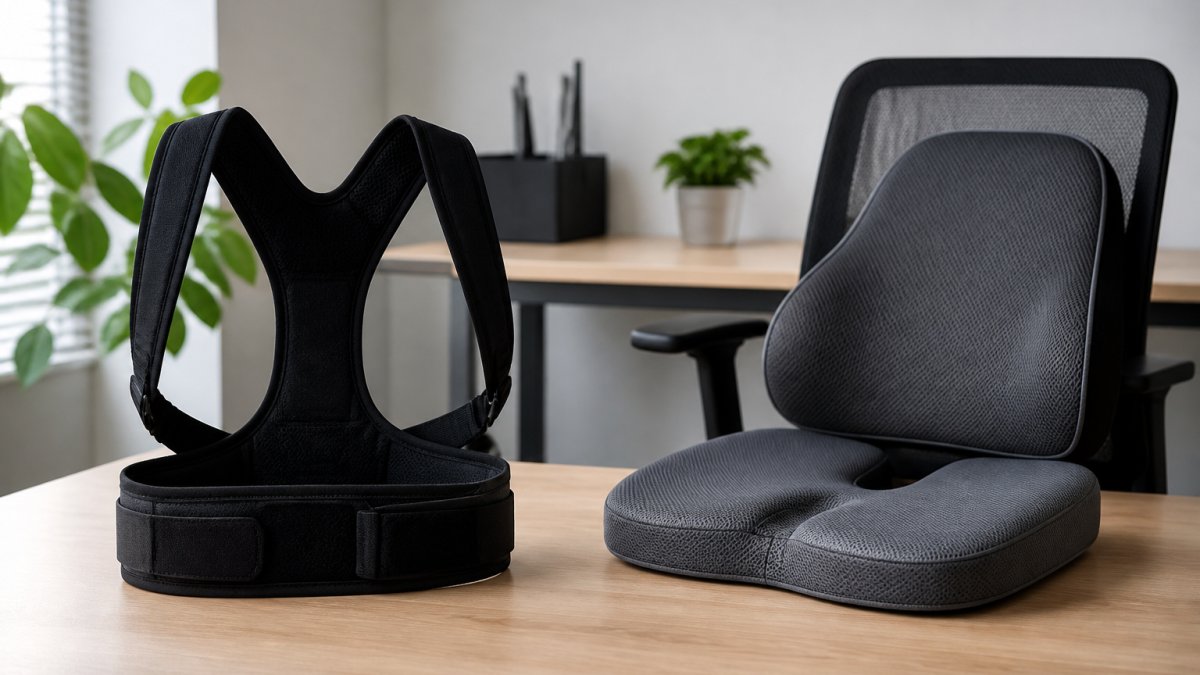 Wearable Braces vs Chair Supports for Desk-Work Posture
