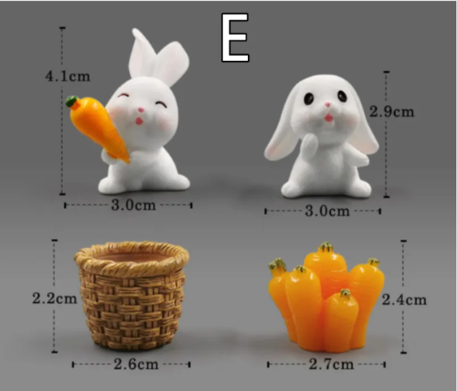 Mini Resin Animal Figurines | DIY Micro-Landscape Decor