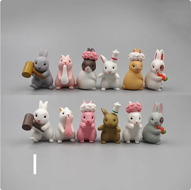 Mini Resin Animal Figurines | DIY Micro-Landscape Decor
