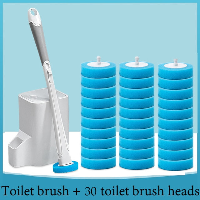 Disposable Toilet Brush Set | No-Touch Replacement Heads