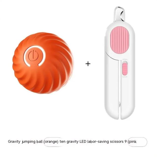 Smart Self-Rolling Dog Ball Toy – Interactive USB Rechargeable Pet Toy