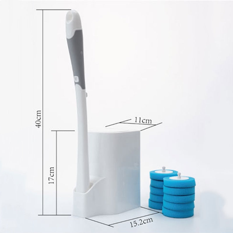 Disposable Toilet Brush Set | No-Touch Replacement Heads