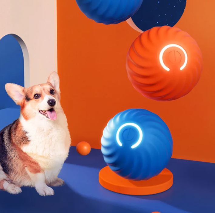 Smart Self-Rolling Dog Ball Toy – Interactive USB Rechargeable Pet Toy