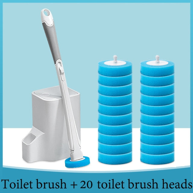Disposable Toilet Brush Set | No-Touch Replacement Heads