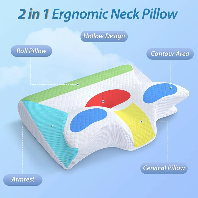 Memory Foam Cervical Neck Pillow – Ergonomic Orthopedic Sleep Support