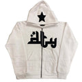 Star Printed Zip Up Hoodie