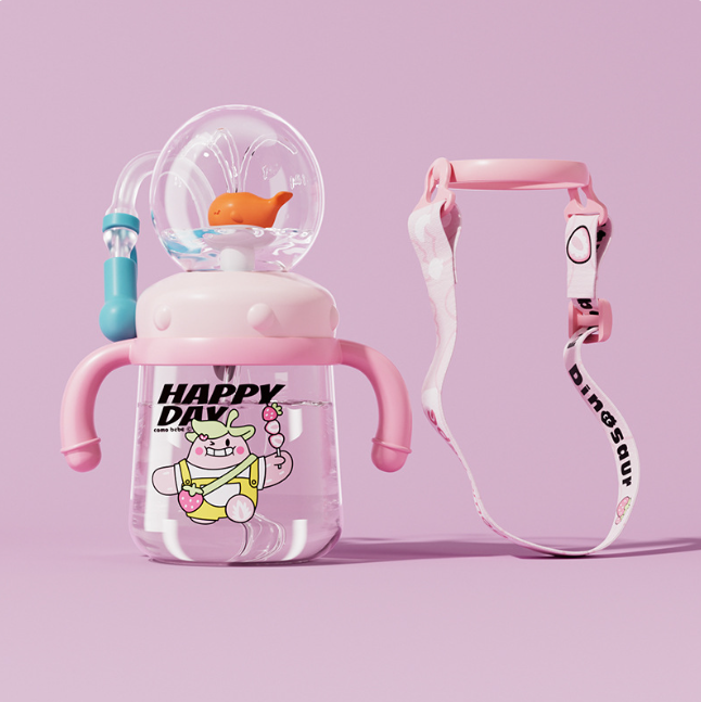 Children's Whale Cartoon Water Bottle