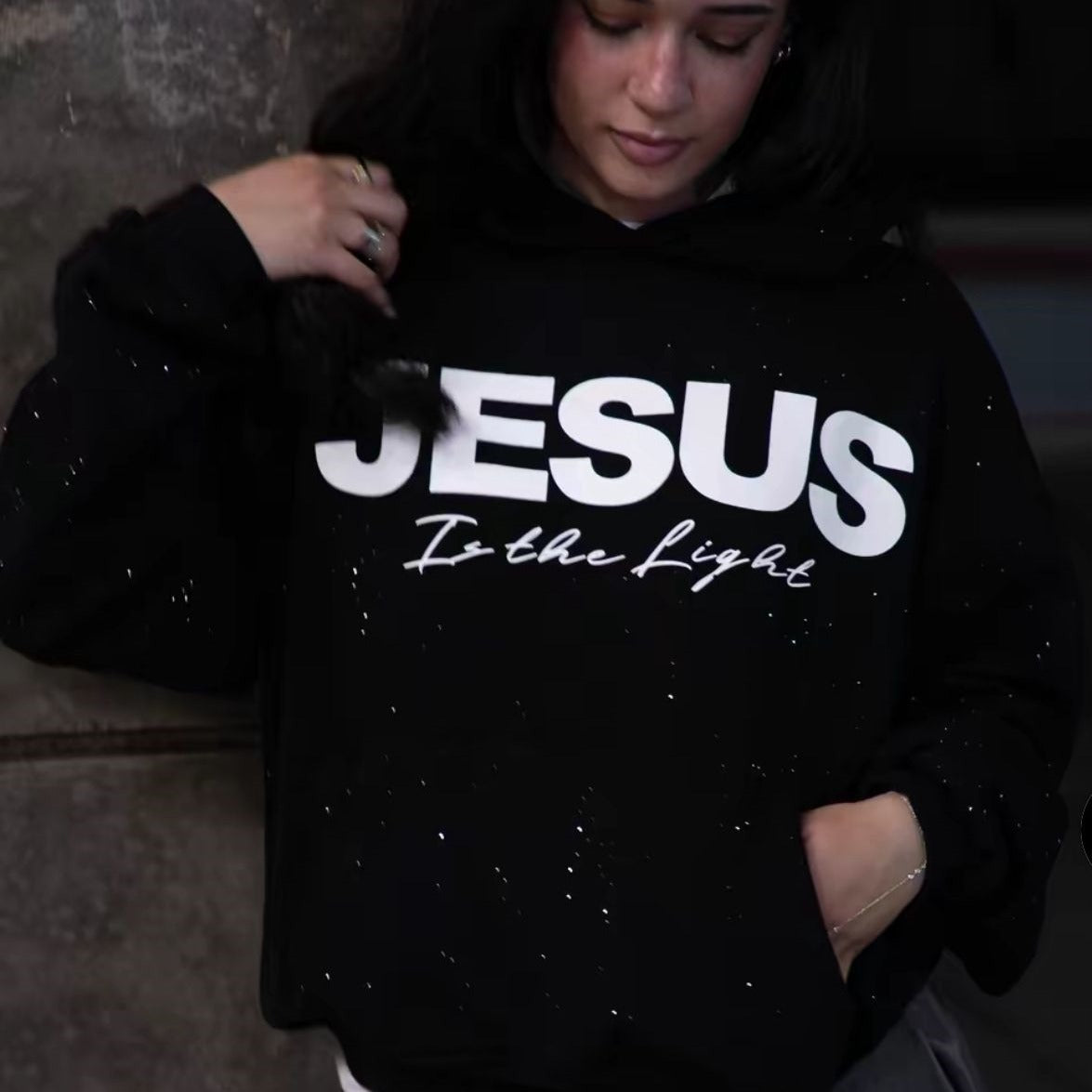 3D Print Pullover Hoodie – Oversized Round Neck Sweatshirt
